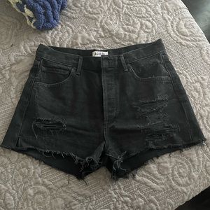 high waist agolde shorts